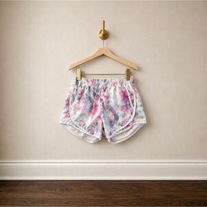 Calvin Klein Performance Pink Grey Tie Dye Running Shorts Womens XS Pockets